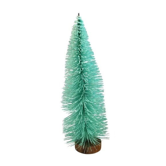 Set Of 3 Miniature Bottle Brush Trees Spring Easter In Pastel Colors 7 in. tall - Picture 4 of 6